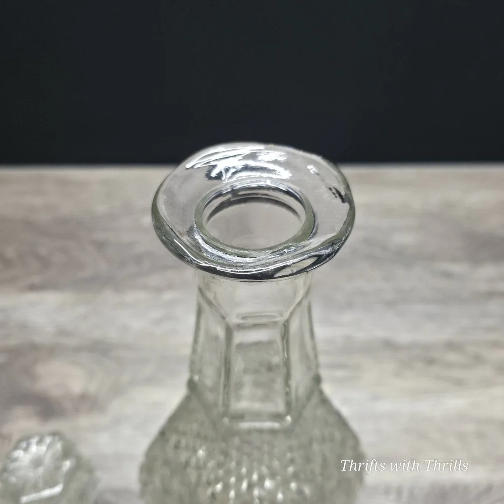 Vintage Anchor‎ Hocking Wexford Crystal Wine Decanter Bottle